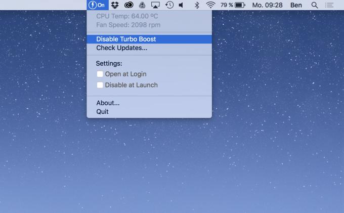turbo boost switcher for mac