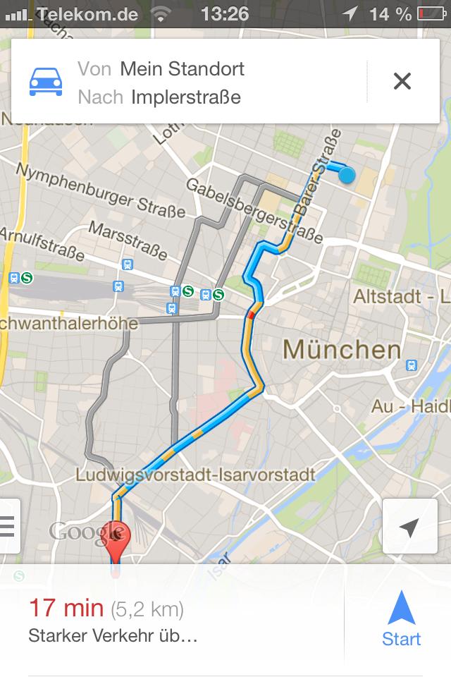 Google Maps App zeigt Route in praktischer Vorschau an  TECH.DE